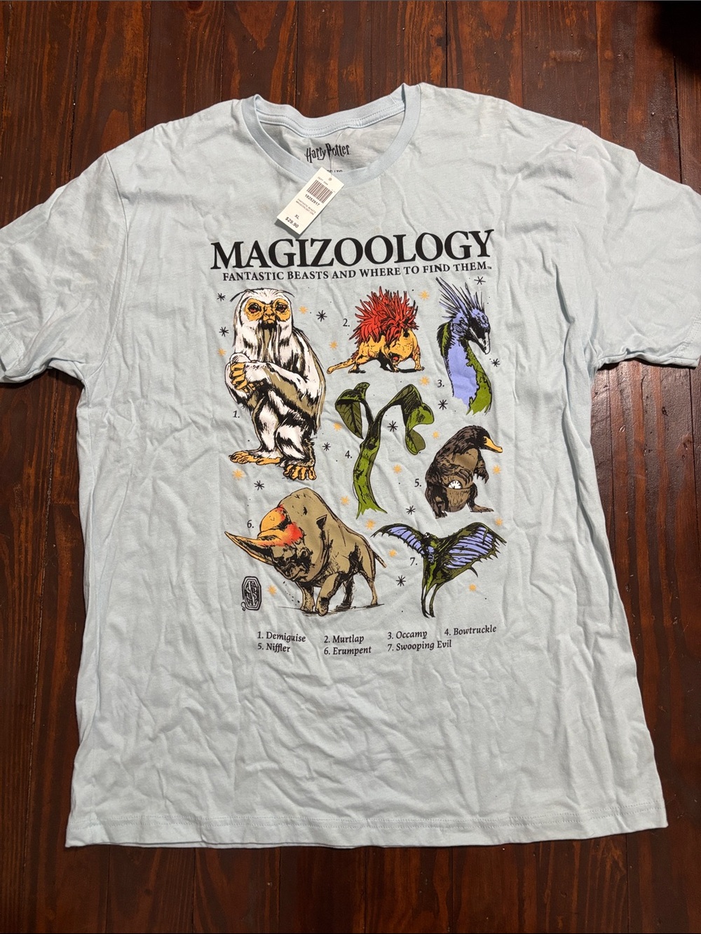 Harry Potter Fantastic Beasts Magizoology Graphic Tee - Light Blue